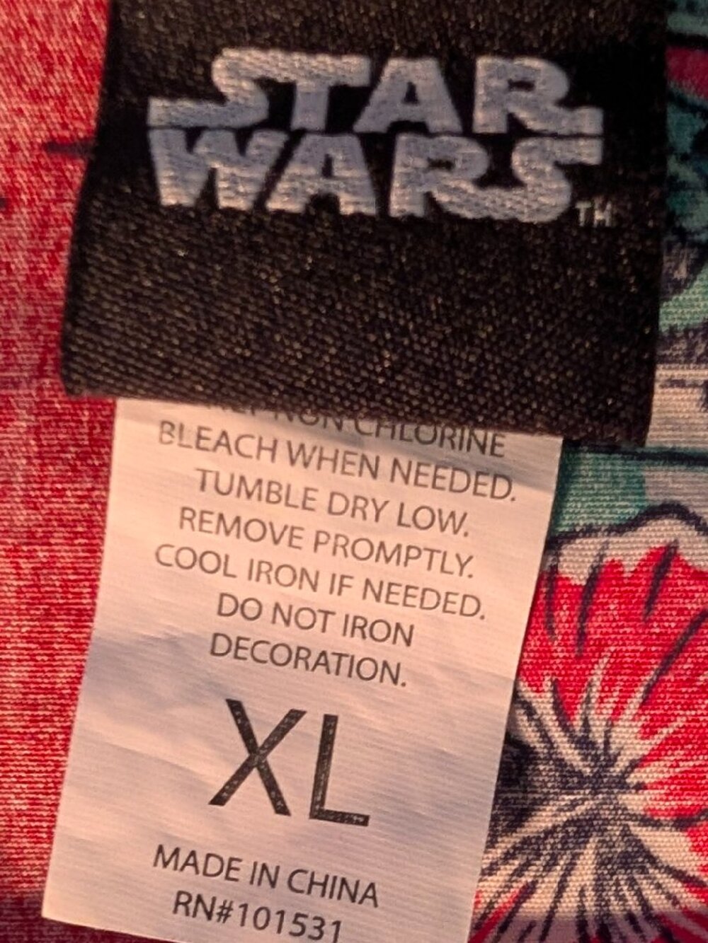 Star Wars Mandilorian and Grogu Floral Hawaiian Shirt Red XL - Picture 5 of 6